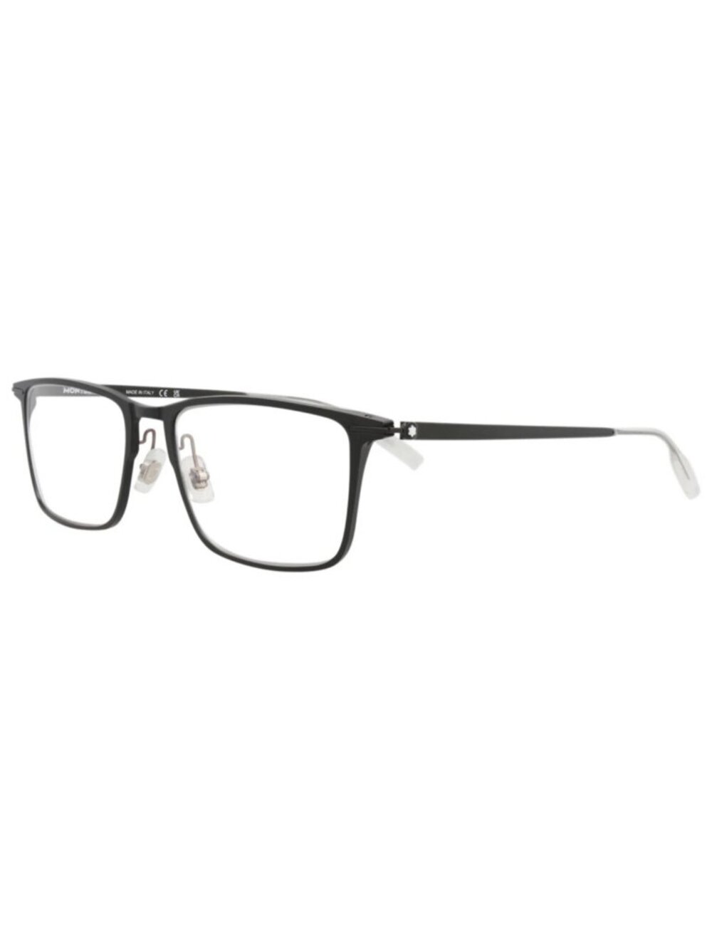 New Montblanc Women's Eyeglasses Square Rectangle Alluminium Frame Mens Black